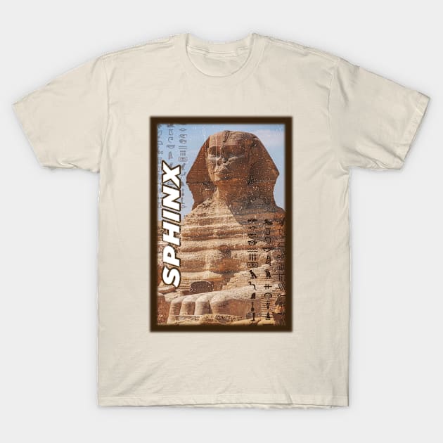 The Majestic Enigma Egyptian's Great Sphinx T-Shirt by Da Vinci Feather